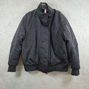 Lululemon Winter Warrior Bomber Jacket Women Size 10 Black Goose Down